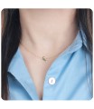 Silver Initial Letter Necklace F SPE-5546